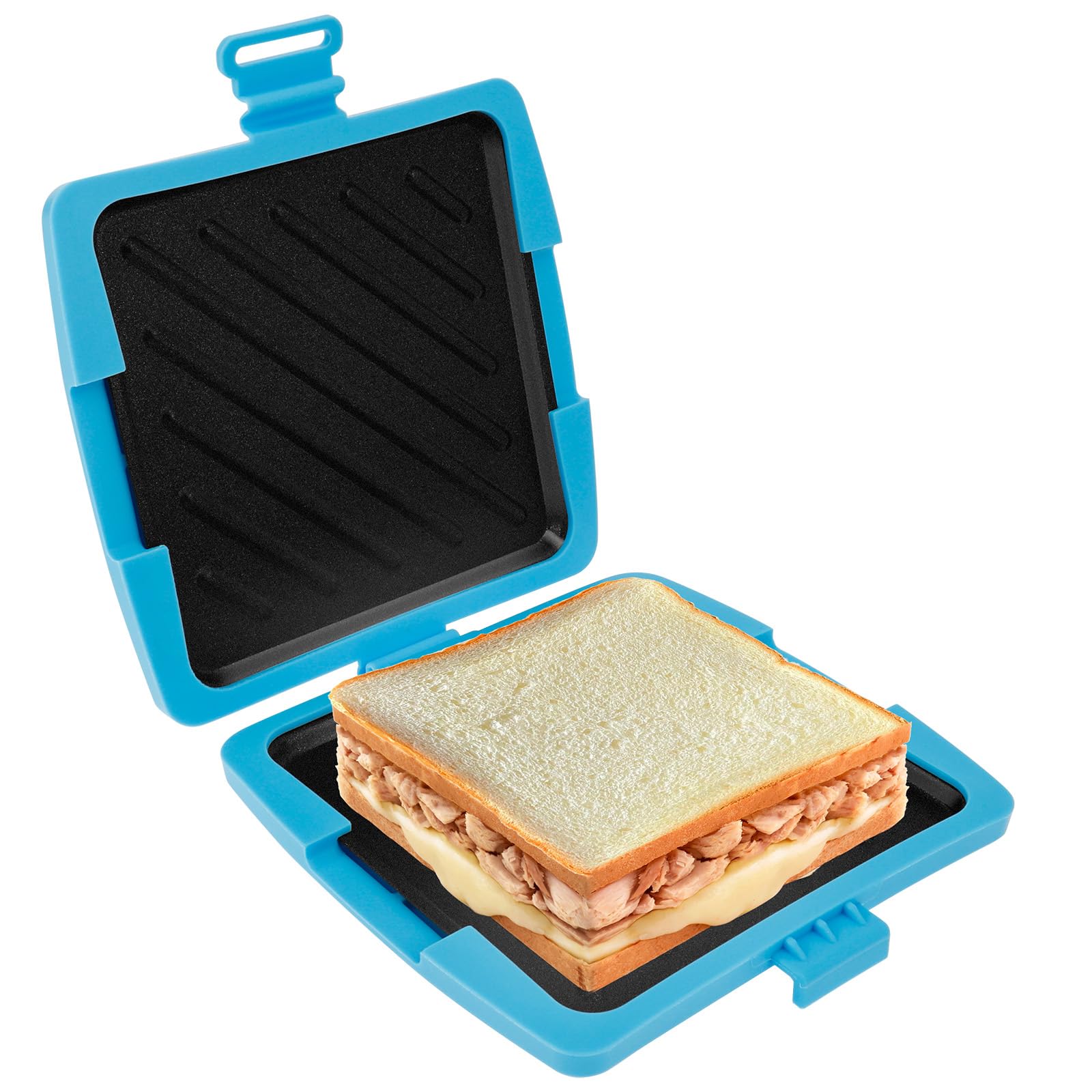 Machine à Croque-monsieur Pour Micro-ondes En Silicone - Préparation Rapide En 3 Min, Sans électricité - Antiadhésif, Facile à Nettoyer - 4