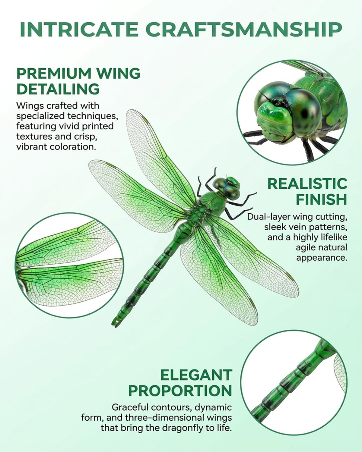 24PC Dragon Fly Clips for Bugs Repellent Dragonfly to Keep Away Garden Stakes Decor Clip on Fake Dragonflies Flies Decoy Wasp Deterrent Realistic Small Bird Devices Outdoor Yard Repe Llent
