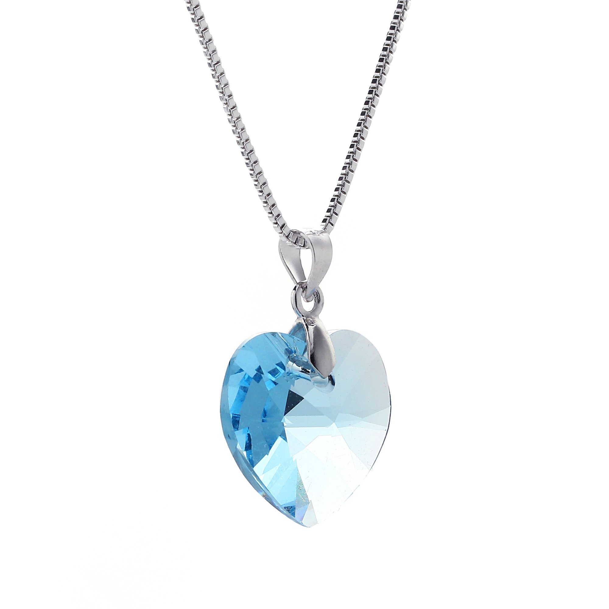 KRUCKEL Pure and Sincere Loving Heart White Gold plated necklace made with Swarovski® Crystal - 5031018