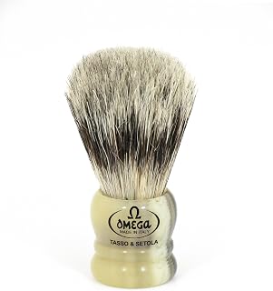 Omega Bristle Mix (Hog Bristle & Badger) Shaving Brush, Resin Handle