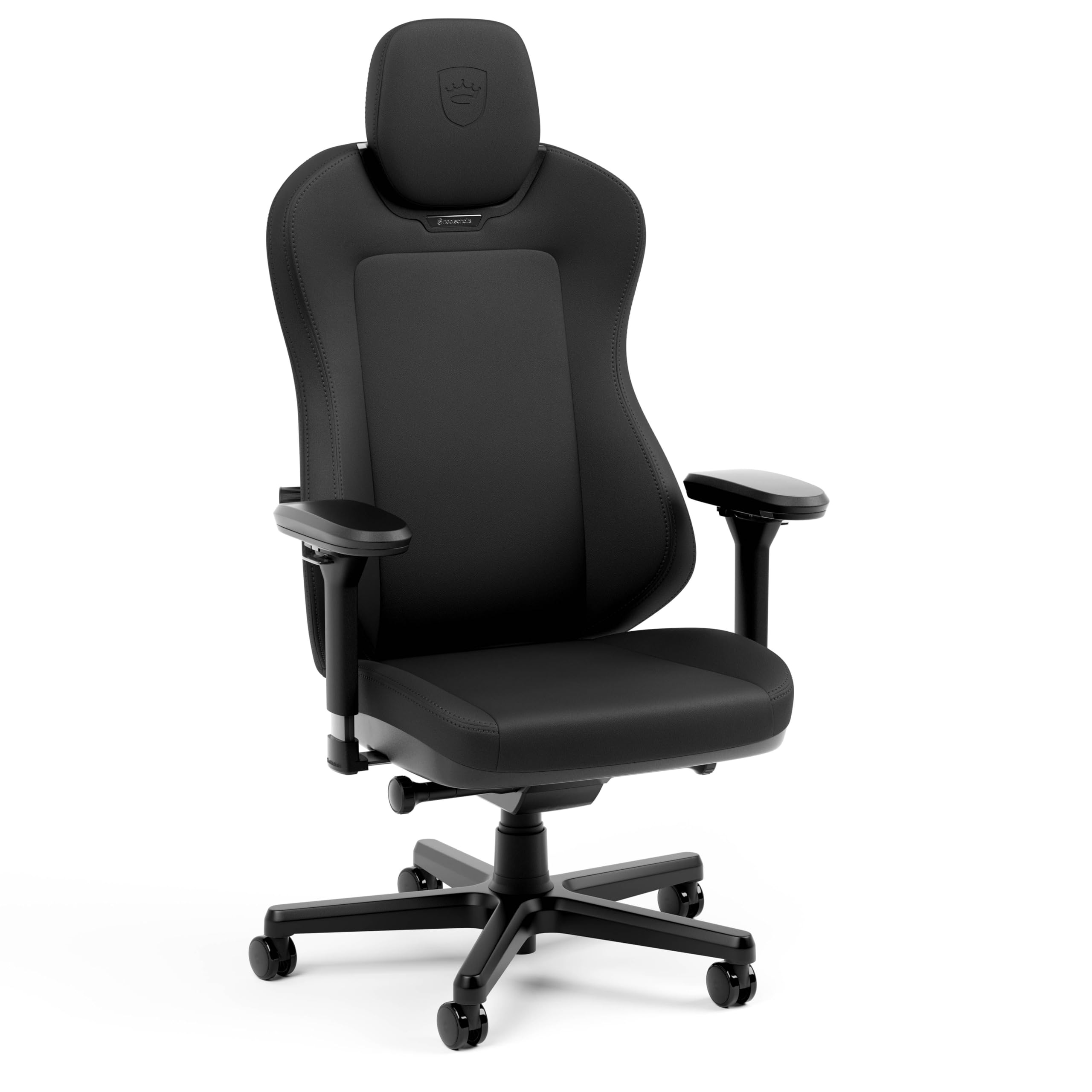noblechairs Aura - AtmoShell Negro | Silla de oficina ergonómica para trabajo y juegos con piel híbrida transpirable, Synchro Tilt y comodidad adaptativa