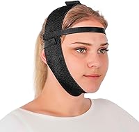 Vista 1 de Banda de compresión facial poscirugía para la barbilla, cinta de doble barbilla, ejercitador de línea de mandíbula, adelgazante de cara, ajuste