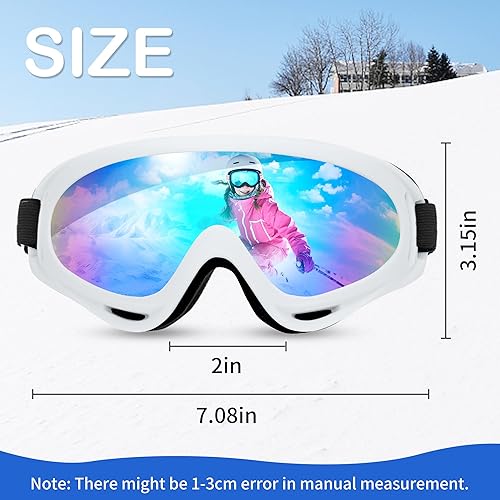 Miniatura 2 de SooGree Gafas de esquí, snowboard, esquí, nieve, viento, a prueba de polvo, gafas de motocicleta, gafas de ciclismo para hombres y mujeres