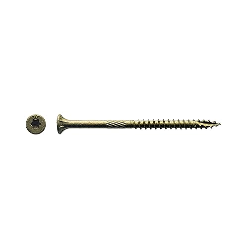 Miniatura 10 de Big Timber 5BTX92#9 por 2 pulgadas T-25-Drive Bit Bronce Estrella plana Tornillos Exteriores, (590 por caja)