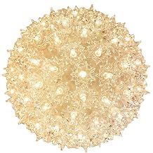 Novelty Lights 10in 150 Light Twinkling Starlight Sphere, Clear, Outdoor