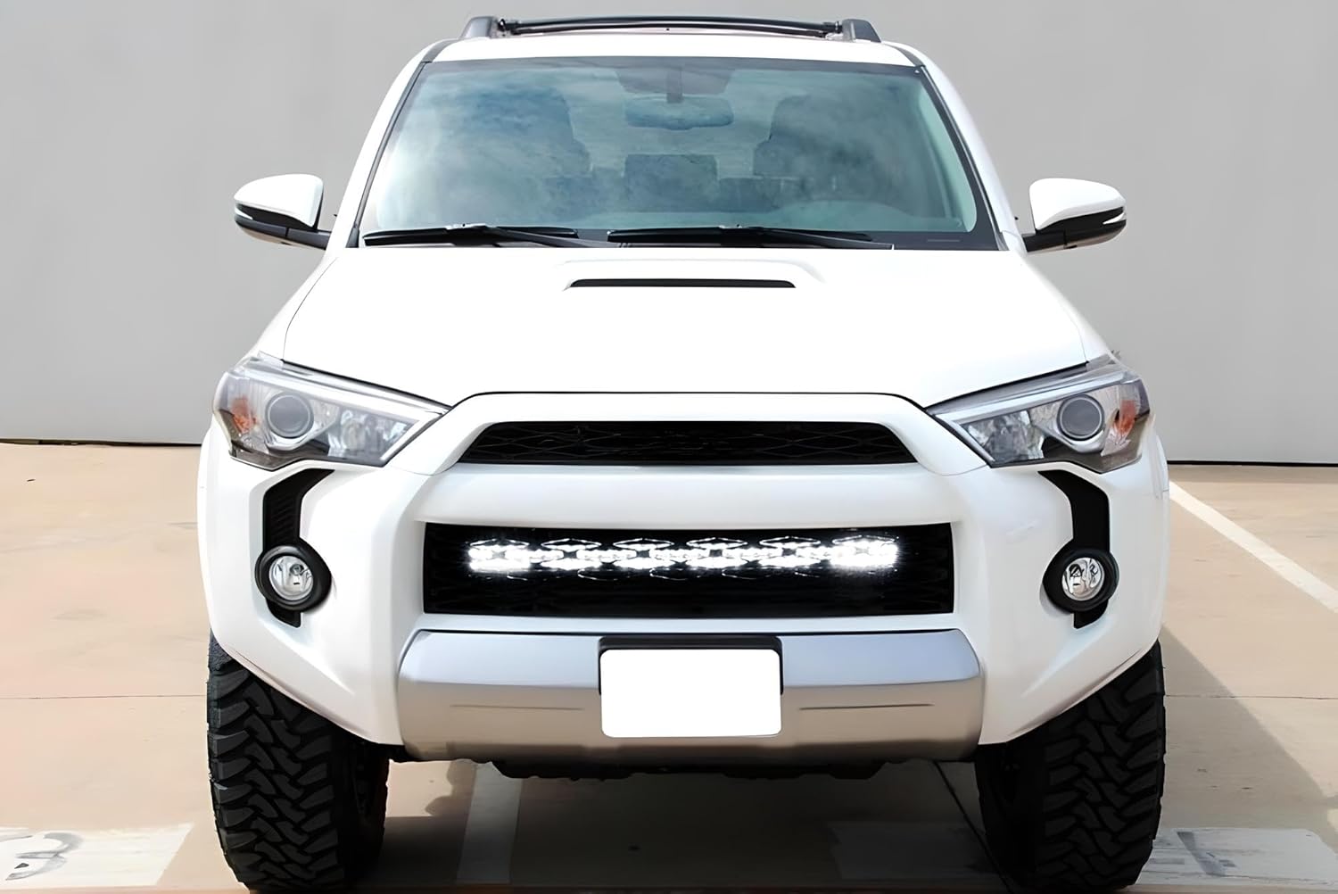 iJDMTOY Behind Grille 30-Inch LED Light Bar Kit Compatible with 2014-22 Toyota 4Runner, Includes (1) 180W High Power LED Lightbar, Inside The Grill Mounting Brackets & On/Off Switch Wiring Kit