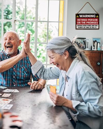 Miniatura 4 de ALKB Divertido regalo de jubilación para hombres y mujeres, decoración de pared de fiesta de jubilación de 12 x 8 pulgadas