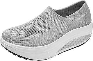 Women's Shoes Rocker Soles Mesh Breathable Platform Lightwei