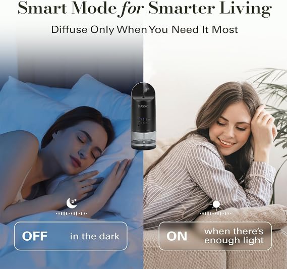 JCLOUD Waterless Plug in Scent Diffuser for Essential Oils, Black