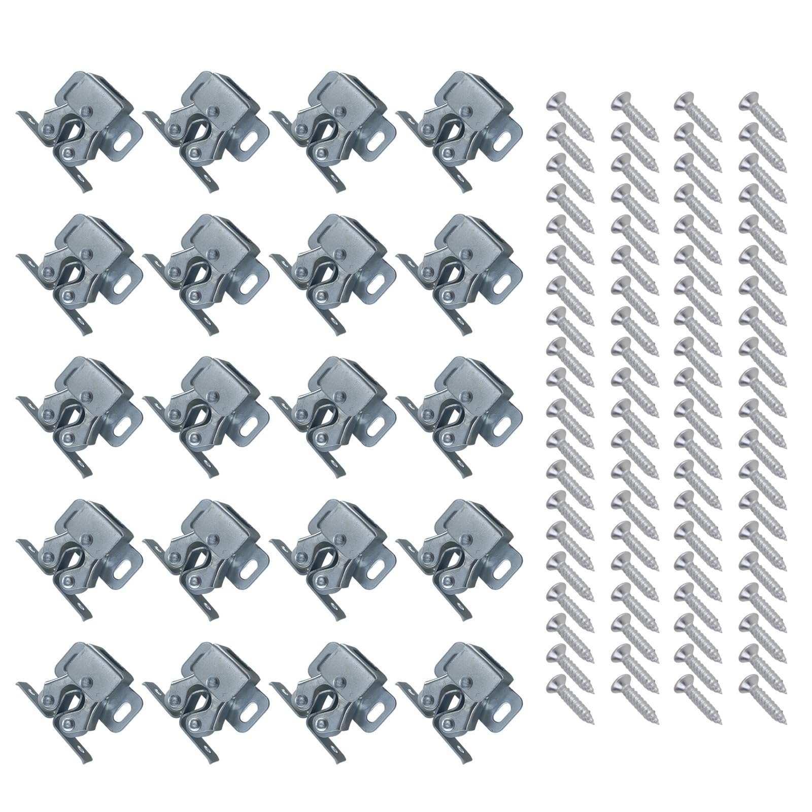 Hangsu White Zinc Plated Roller Cabinet Locks Latch Cabinet Door Wardrobe Door Latch For Wardrobe Cupboard Furniture Hardware