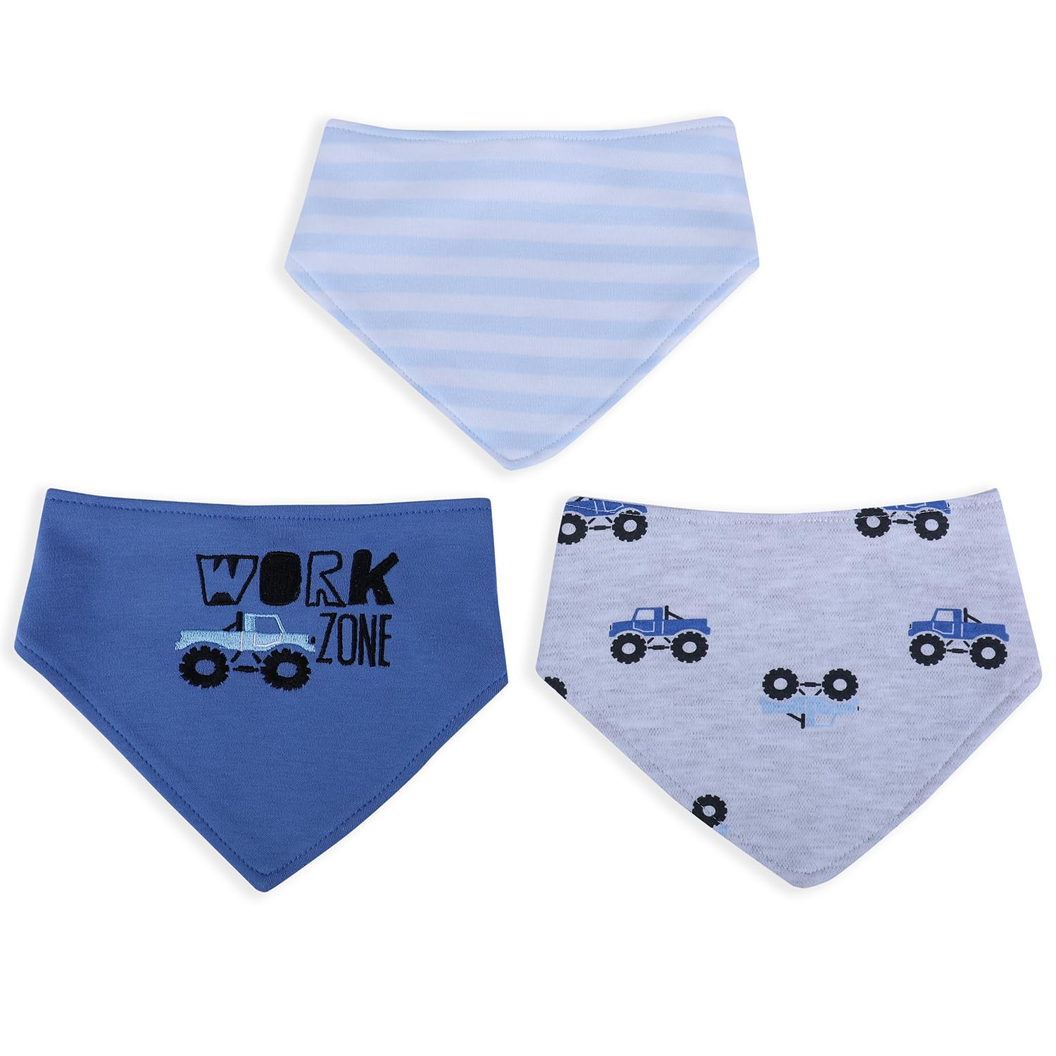 BabyMoo Cotton 3 Pack Bandana Bibs