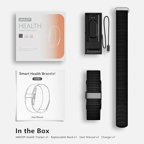 Miniatura 7 de IAMJOY Pulsera inteligente de salud, seguimiento de actividad y actividad física para modo multideporte, monitoreo continuo automático durante todo