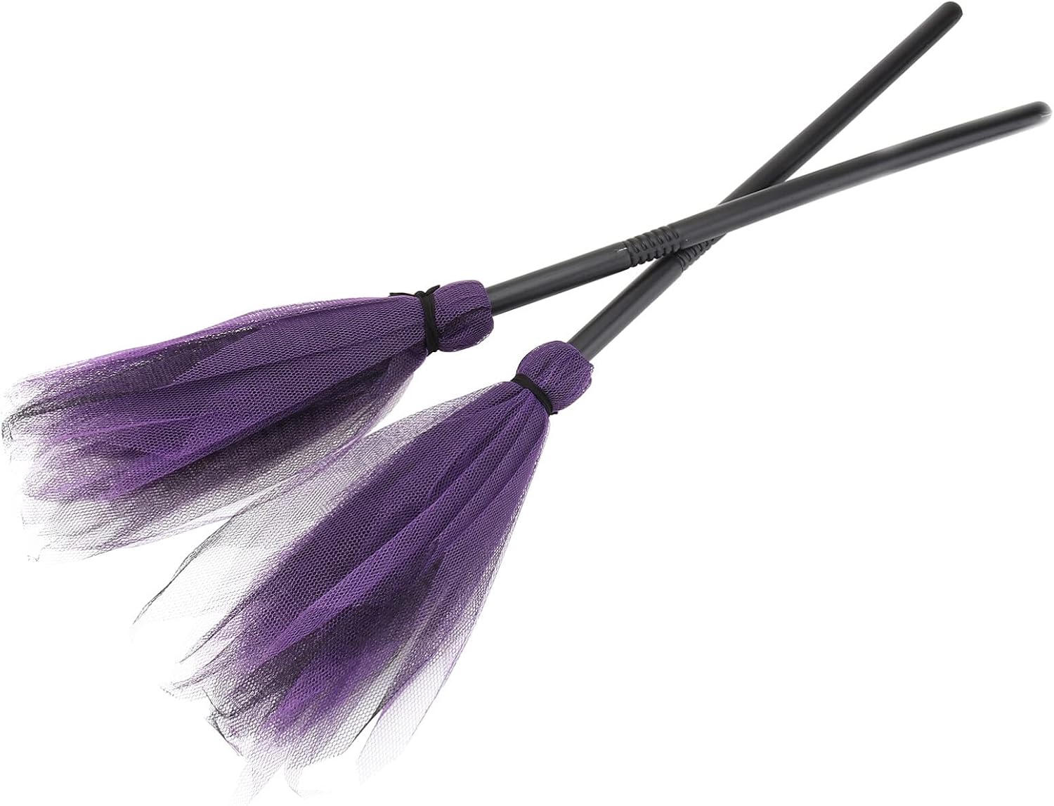 Sewroro 2pcs Halloween Witch Broom - Plastic Broomstick for Cosplay, Animated Moving Witches Accessory (Random Color)