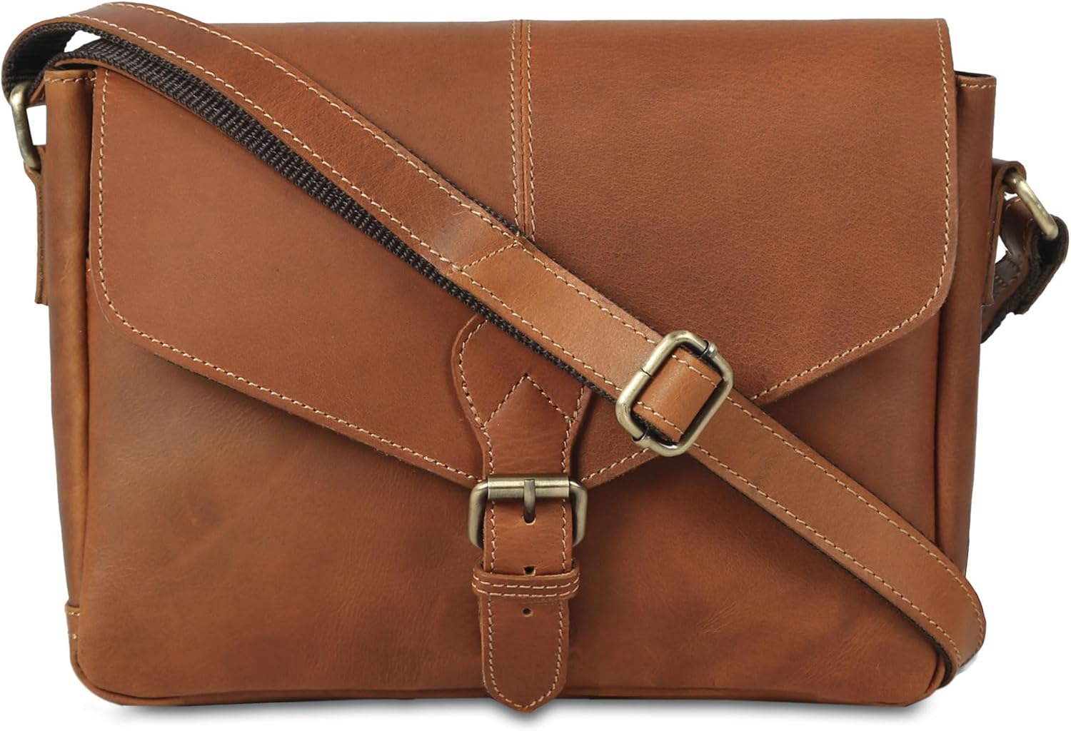 KomalC Leather Crossbody Bag for women 10 inch purse tote ladies bags satchel travel tote shoulder bag - Image 9