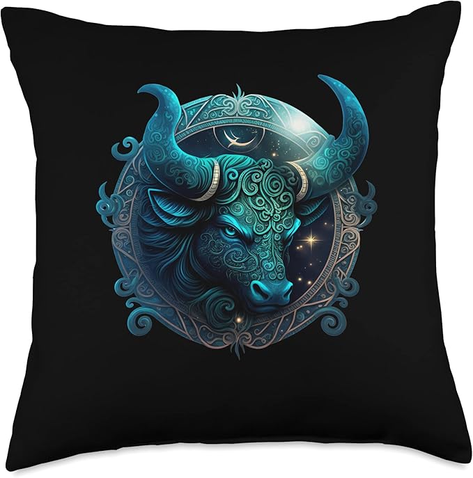 Astrology horoscope Zodiac Sign taurus Throw Pillow