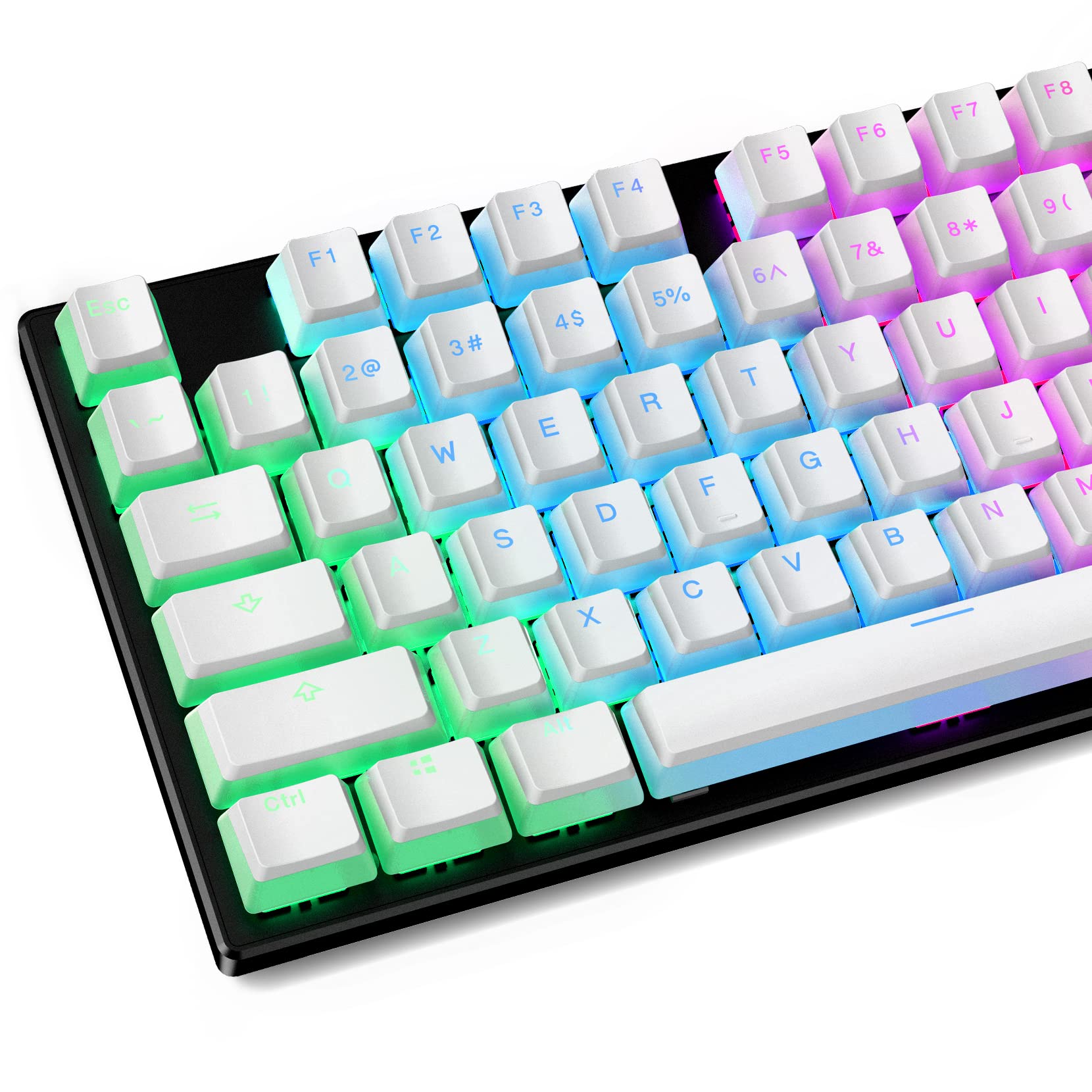 Buy Pudding KeycapsRisoPhy Double PBT Keycap Set for Mechanical Keyboard,OEM Profile with