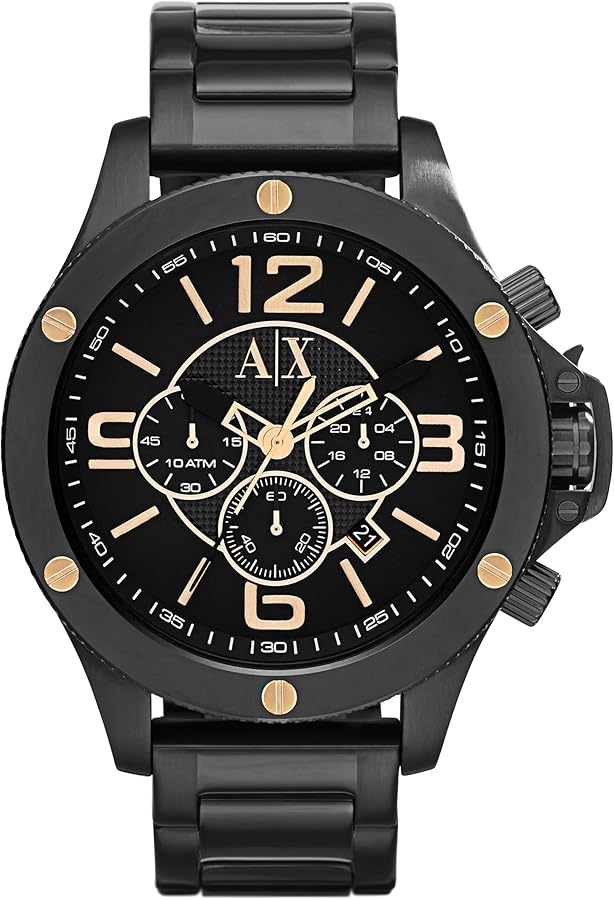 Amazon.com: Armani Exchange A|X Men's Chronograph Black Stainless