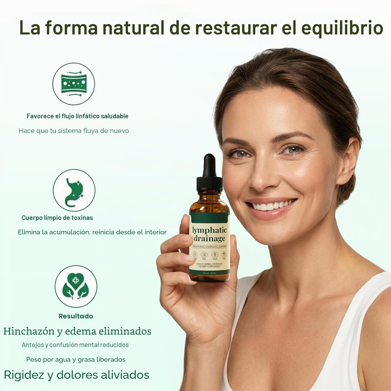 1 Piezas Linfia Drenaje Linfático, Linfia Drenaje Linfático Gotas, Gotas de Bienestar para Linforia, Rápido Y Eficaz,Mezclas Hierbas Naturales, para Lipedema, Piernas Cansadas y Presoterapia(60ml)