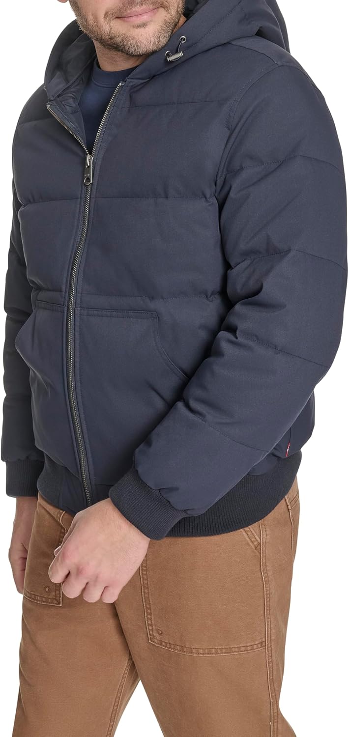 Levi's mens Quilted Bomber With Hood - Image 4