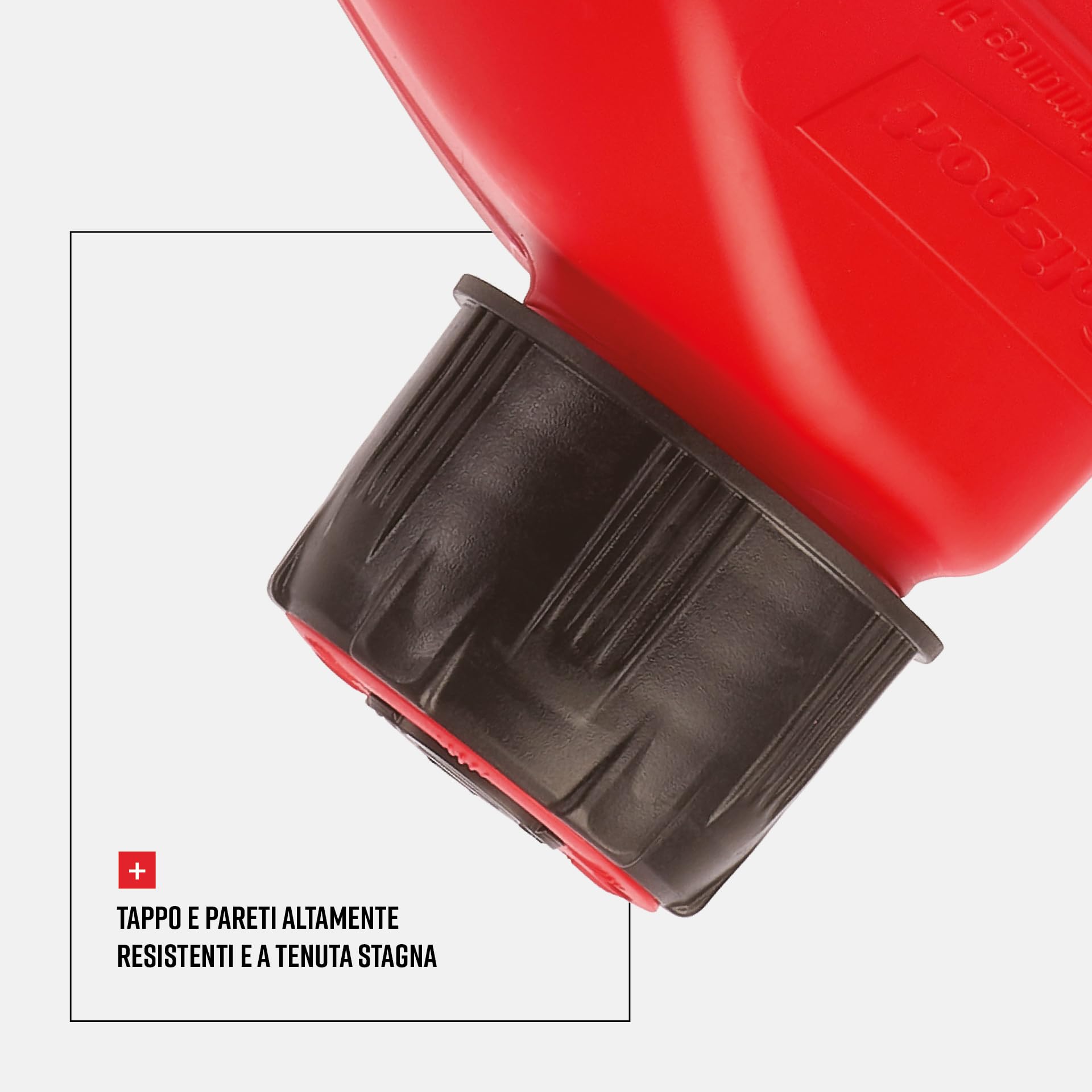 POLISPORT 8460000002 - ProOctane Tanica Benzina Omologata da 20L con Sistema di riempimento rapido Durevole e Resistente con Tappo a Prova di versamento a Colori Rosso