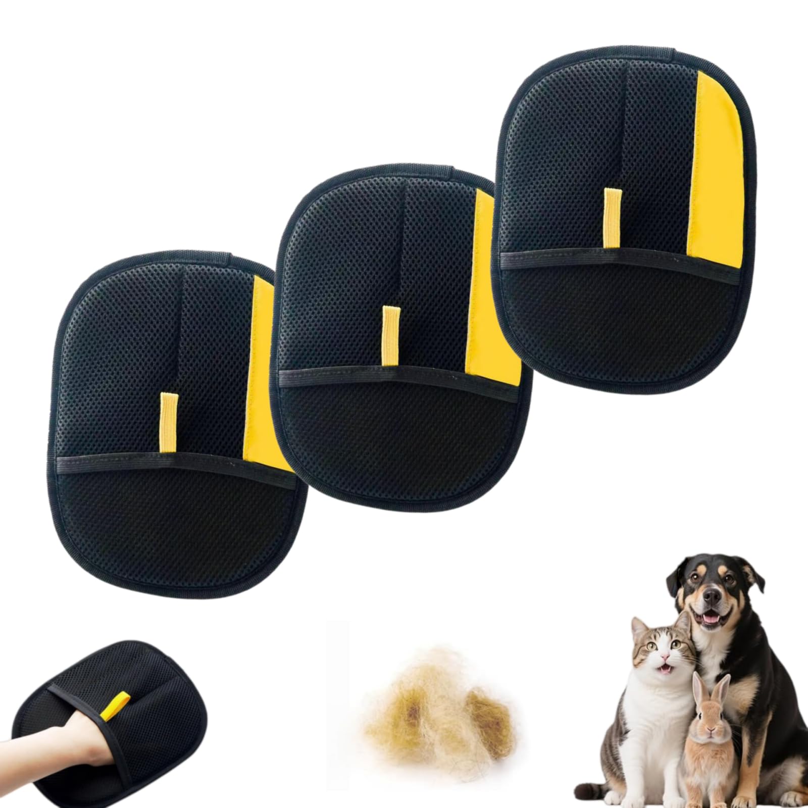 MEIION Softpet Guantes Quitapelos,Softpet Guantes,Guante Quitapelos Mascotas Doble Cara Reutilizable,Guante Aseo para Perros y Gatos,Quitapelos Doméstico para Sofá,Ropa y Coche