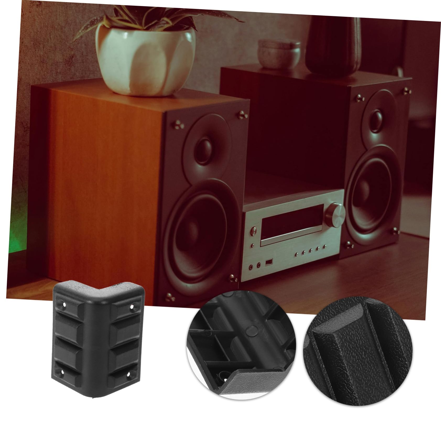Angoily 100piezas Protector De Esquinas Para Altavoces y Muebles De Plástico Accesorios Para Equipaje Protección Para Cajas y Esquinas De Muebles