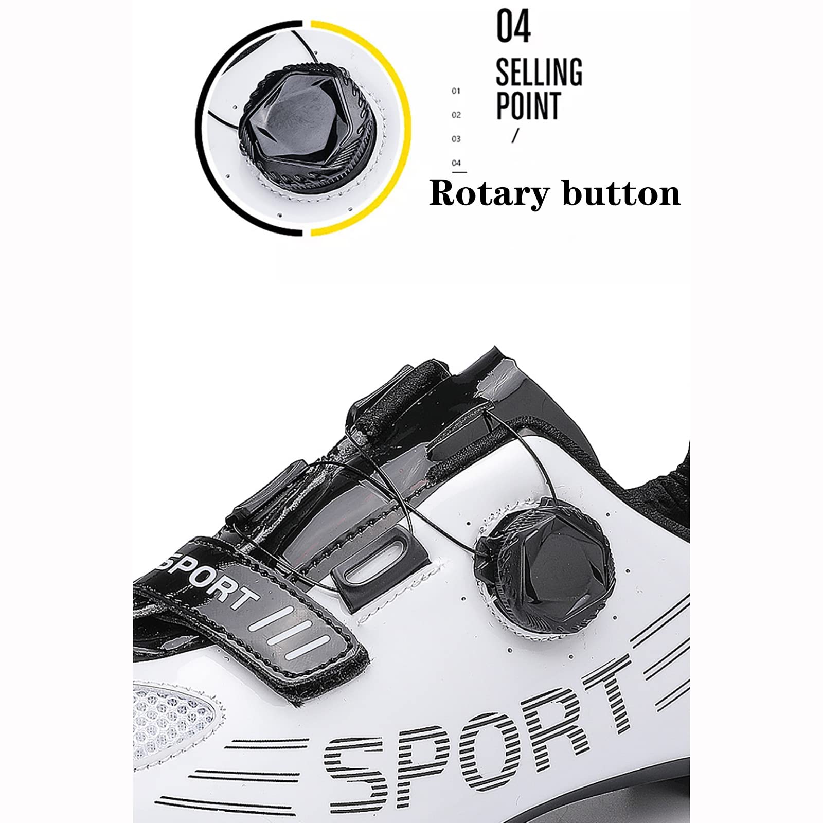 Buty rowerowe, rower szosowy, buty rowerowe, męskie, spin shoestring z kompatybilnymi butami z pedałem spd i Delta Lock (40, biało-czarne)