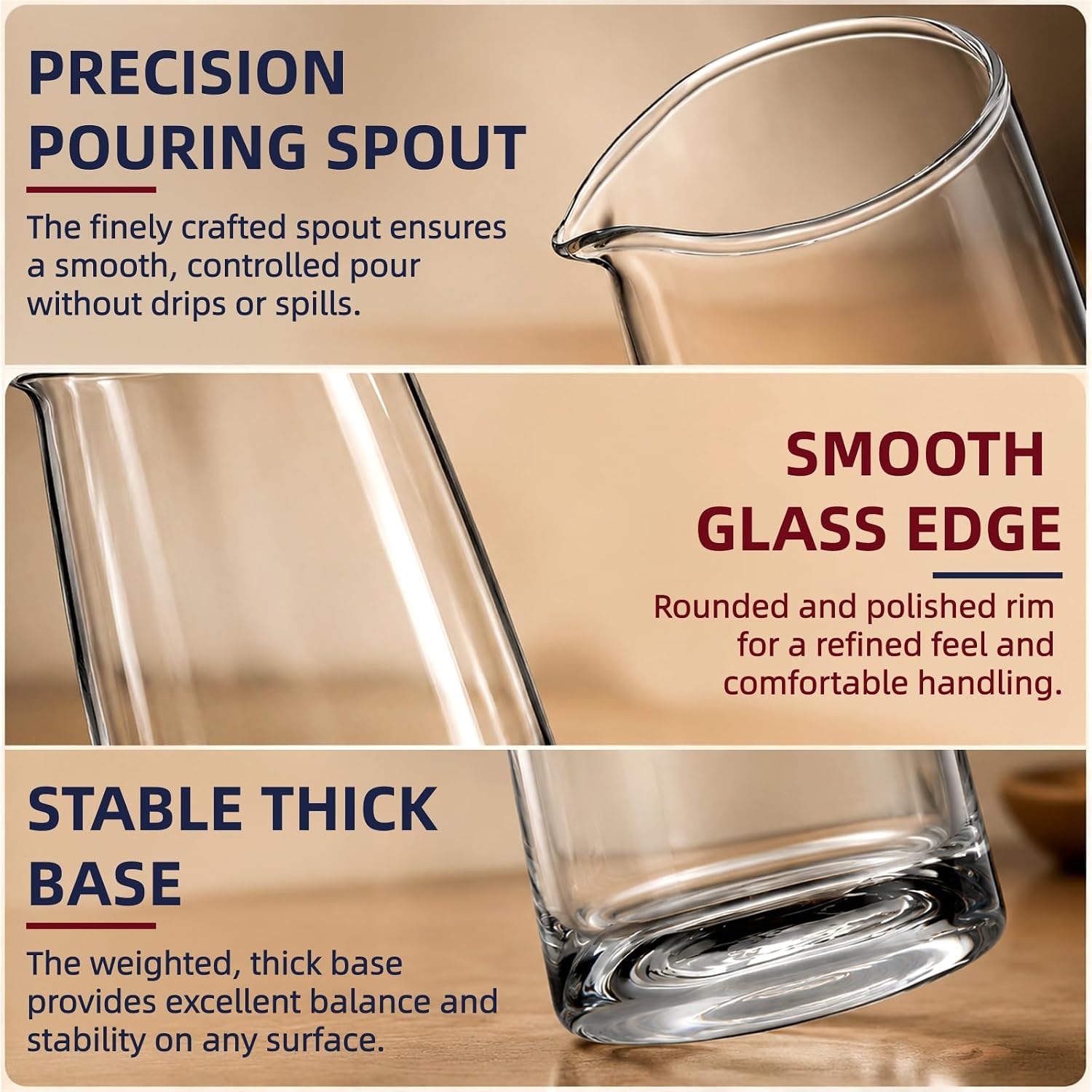 8 Pack Spouted Wine Carafe Glass, 5 Oz Creamer Milk Pouring Pitcher