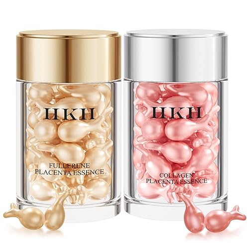 Vitamina C Anti-Arrugas Envejecimiento Facial Suero 48 Cápsulas+Retinol Colágeno Anti-Envejecimiento Arrugas 48 Cápsulas, VC para la Mañana+VA para