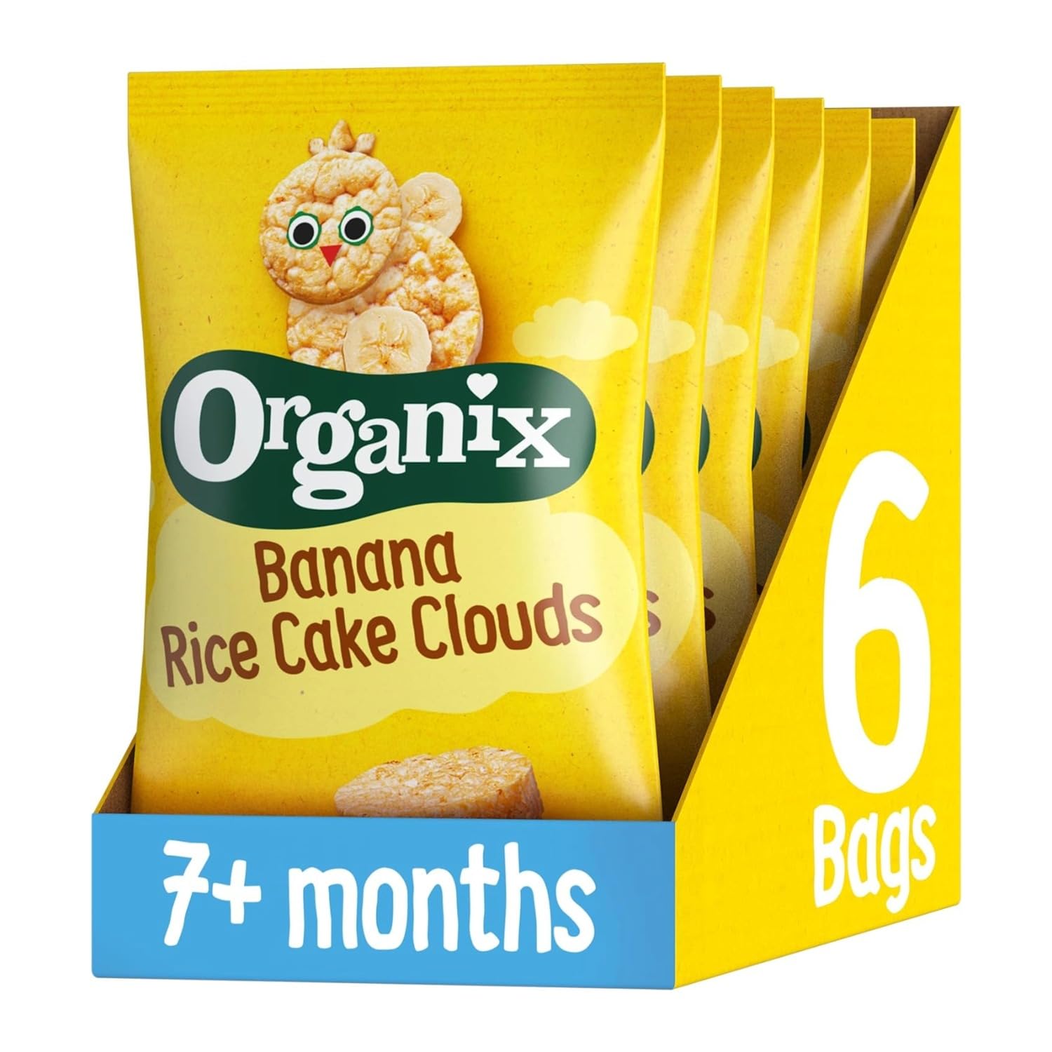 Organix Apple Rice Cake Clouds, Baby Rice Cakes Snack, Finger Food, 7+ Months, 40 g (Pack of 6) — view 11