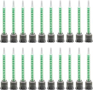20 Mixing Nozzles Epoxy Adhesive Mixing Nozzle Tips Epoxy Resin Mixer Glue Gun Applicator for 50ml/1.7oz (1:1/2:1 Ratio)
