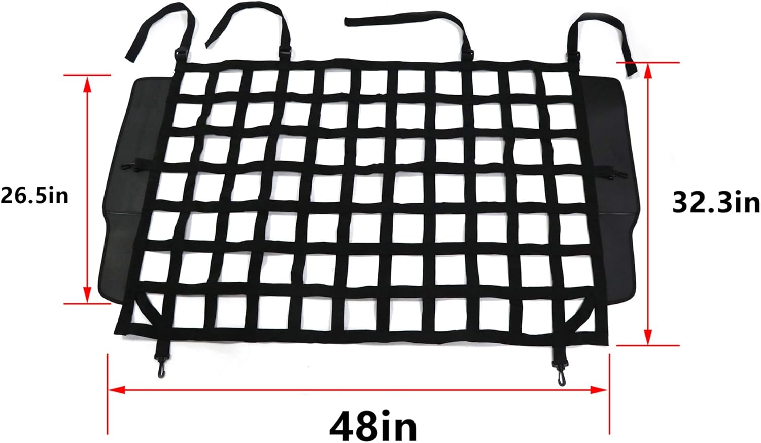 BESTAOO Pet Net Vehicle Safety Mesh Dog Barrier for Jeep Wrangler JK JL 4-Door 2007-2026, Fits Behind Rear Seat, Suitable for Medium, Large Pets, Easy to Install