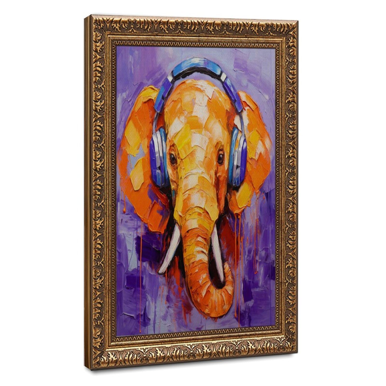 Bareronor Abstract Elephant Poster Canvas Poster Bedroom Decor Landscape Office Room Decor Gift 20" L X 30" W