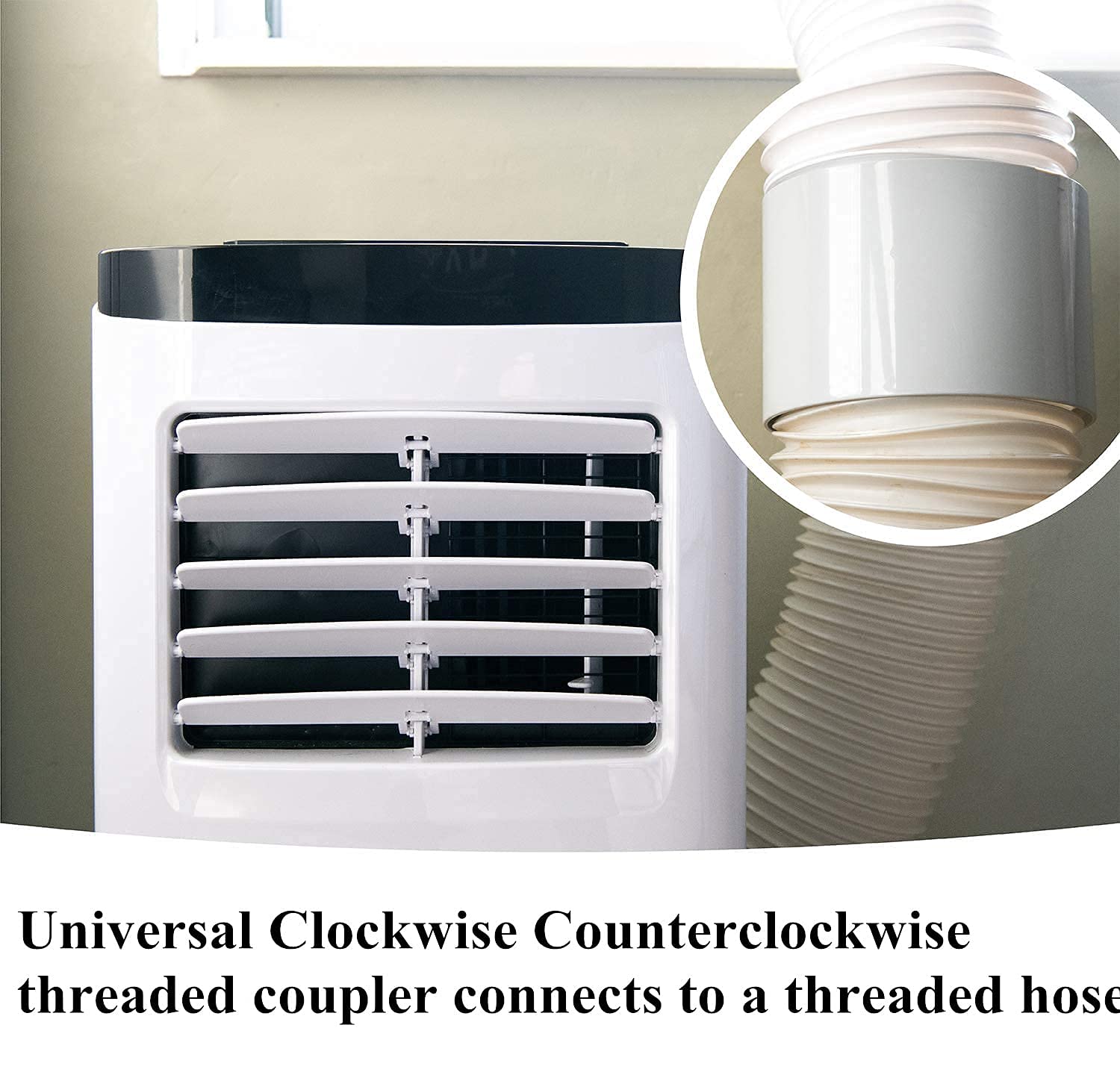 doublesmt 6 Inch Thread Portable A/C AC Air Conditioner Exhaust Hose Coupler/Coupling/Connector