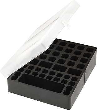 Ansmann Premium Battery Box for up to 24x AA, 16x AAA and 4X 9V PP3 Block-Style Batteries or Rechargeable Batteries/Storage Box for Protection and Transportation