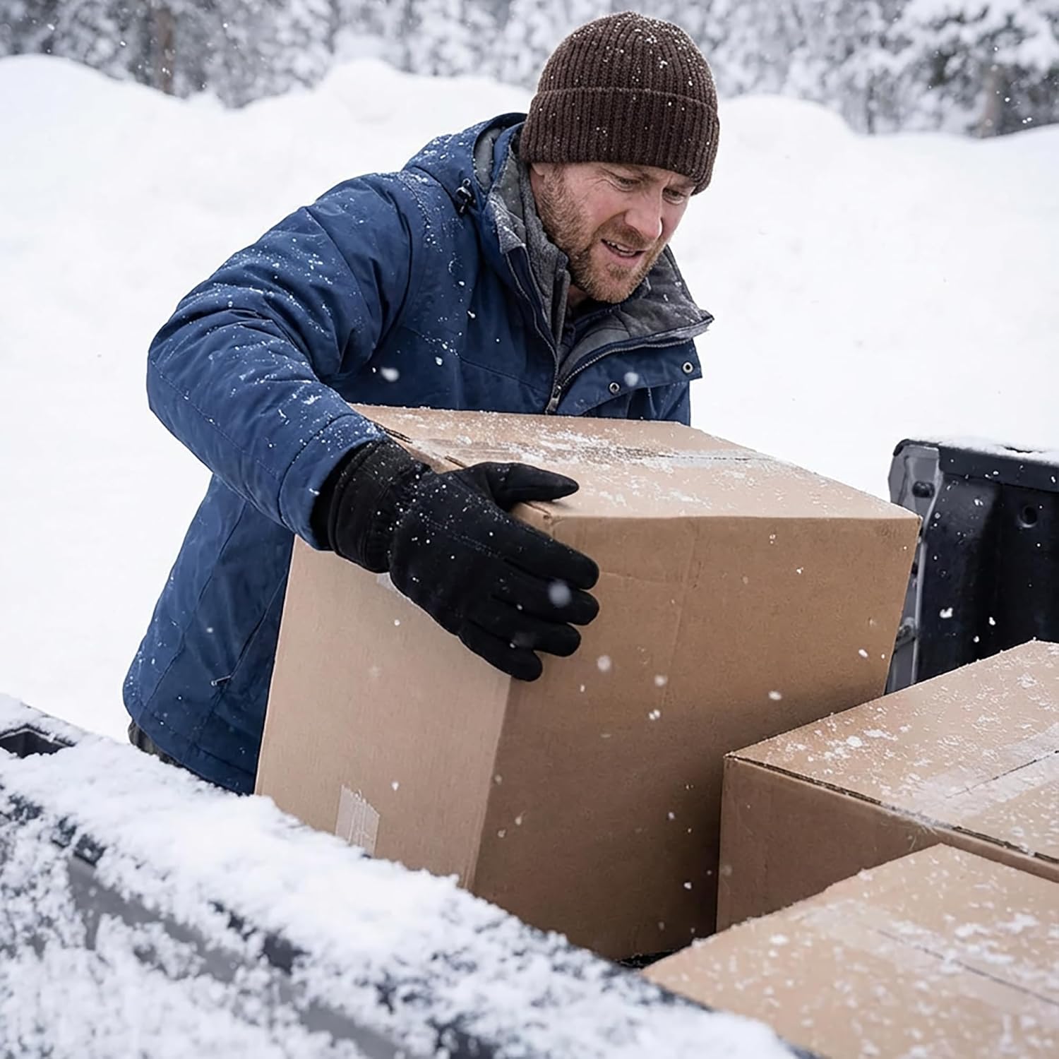 SKYDEER Super Soft and Warm Winter Gloves with Deersplit Leather Suede and 3M Thinsulate Insulation for Cold Weather SD5176T - Image 5