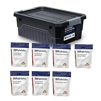 4Patriots Fruit & Veggie Food Kit 56 Servings of Shelf-Stable Fruits & Vegetables Good for 25 Years