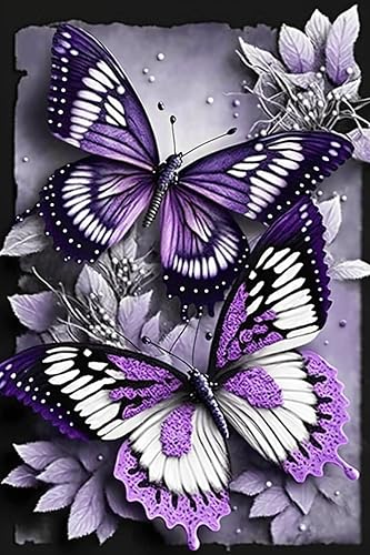 RMSGOZO Espécimen de mariposa, kits de pintura de diamantes 5D, exquisito kit de arte de diamantes de imitación finos de círculo completo para