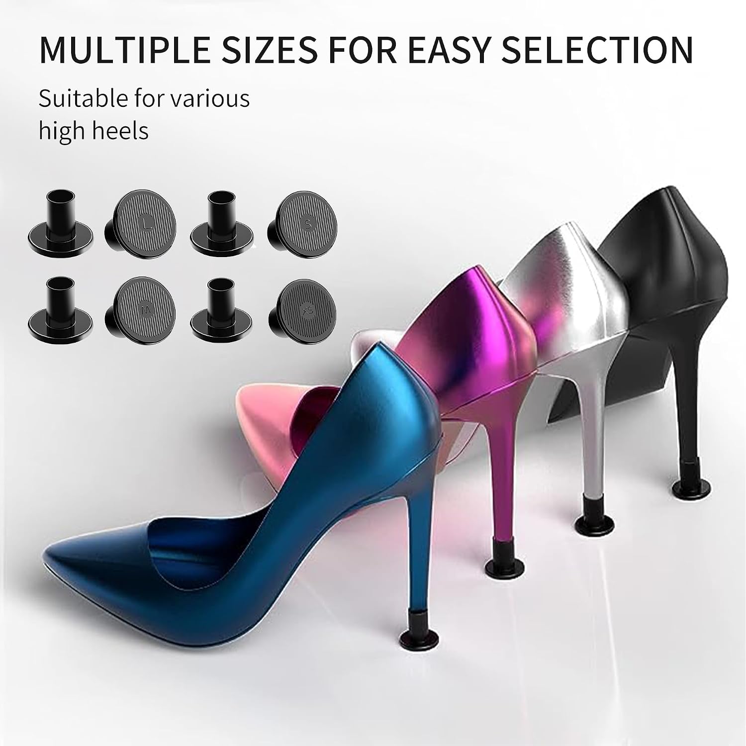 Heel Protectors Heel Caps for High Heels Boot Heel Replacement for Women Walking on Grass Non-Slip Heel Covers