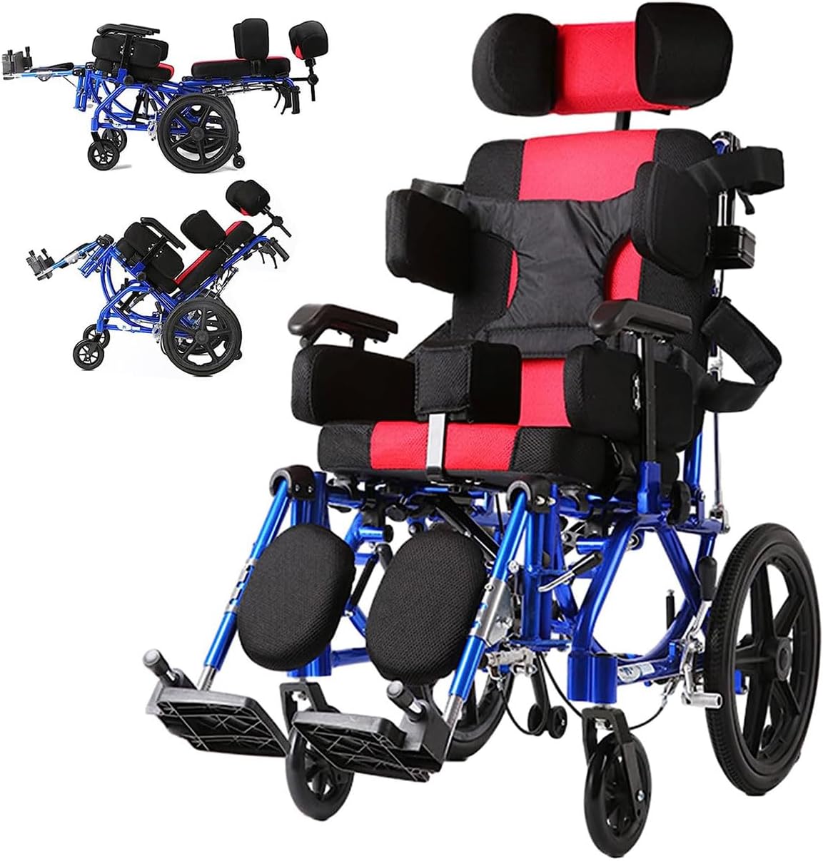 Fully Lying Aluminum Alloy Wheelchair for Stroke Hemiplegia
