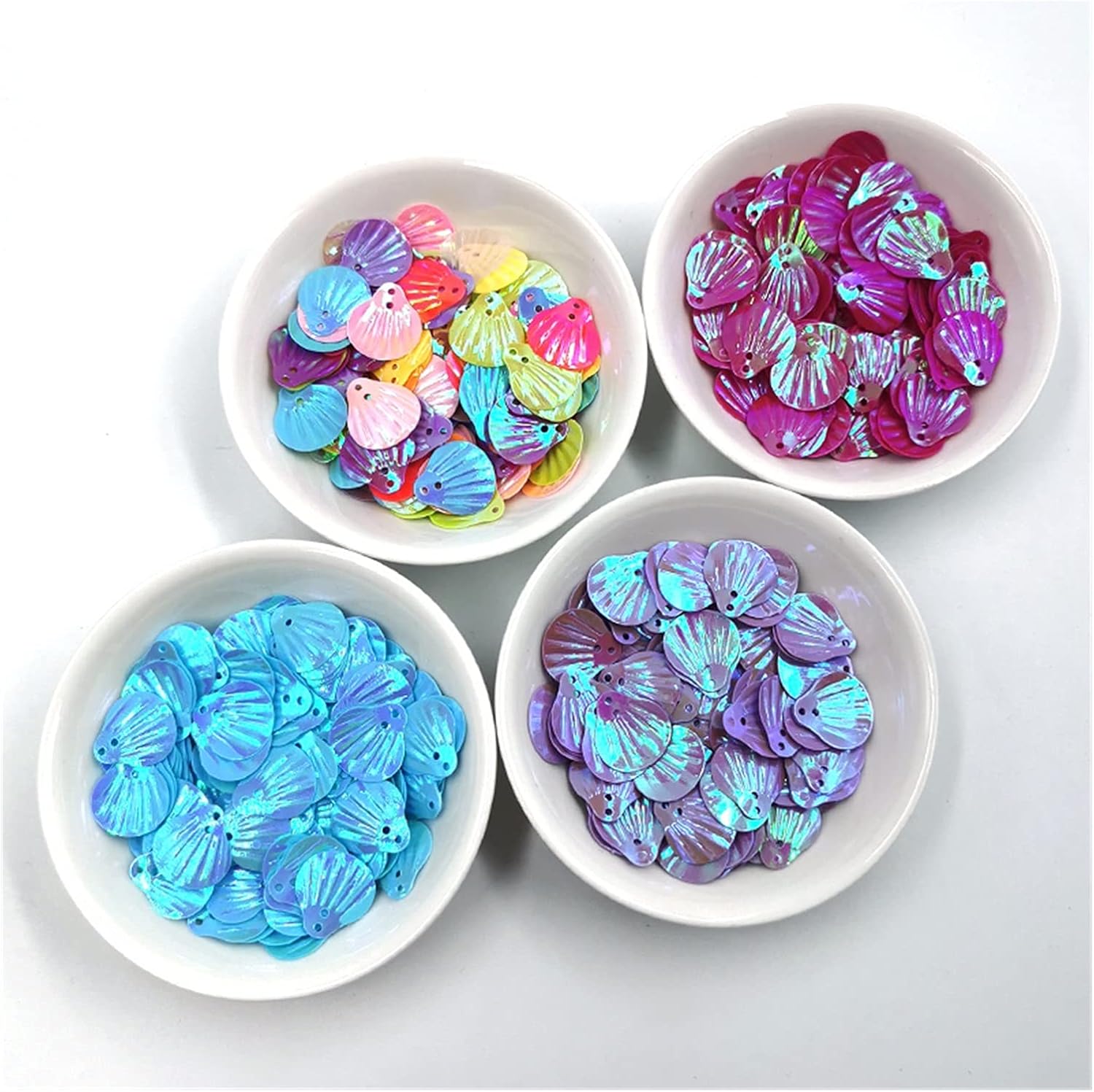 Washer,Stainless Washer, Paillettes Applique, 200pcs/lot Sequins Colorful Shell PVC Loose Sequin Paillette Sewing(15)