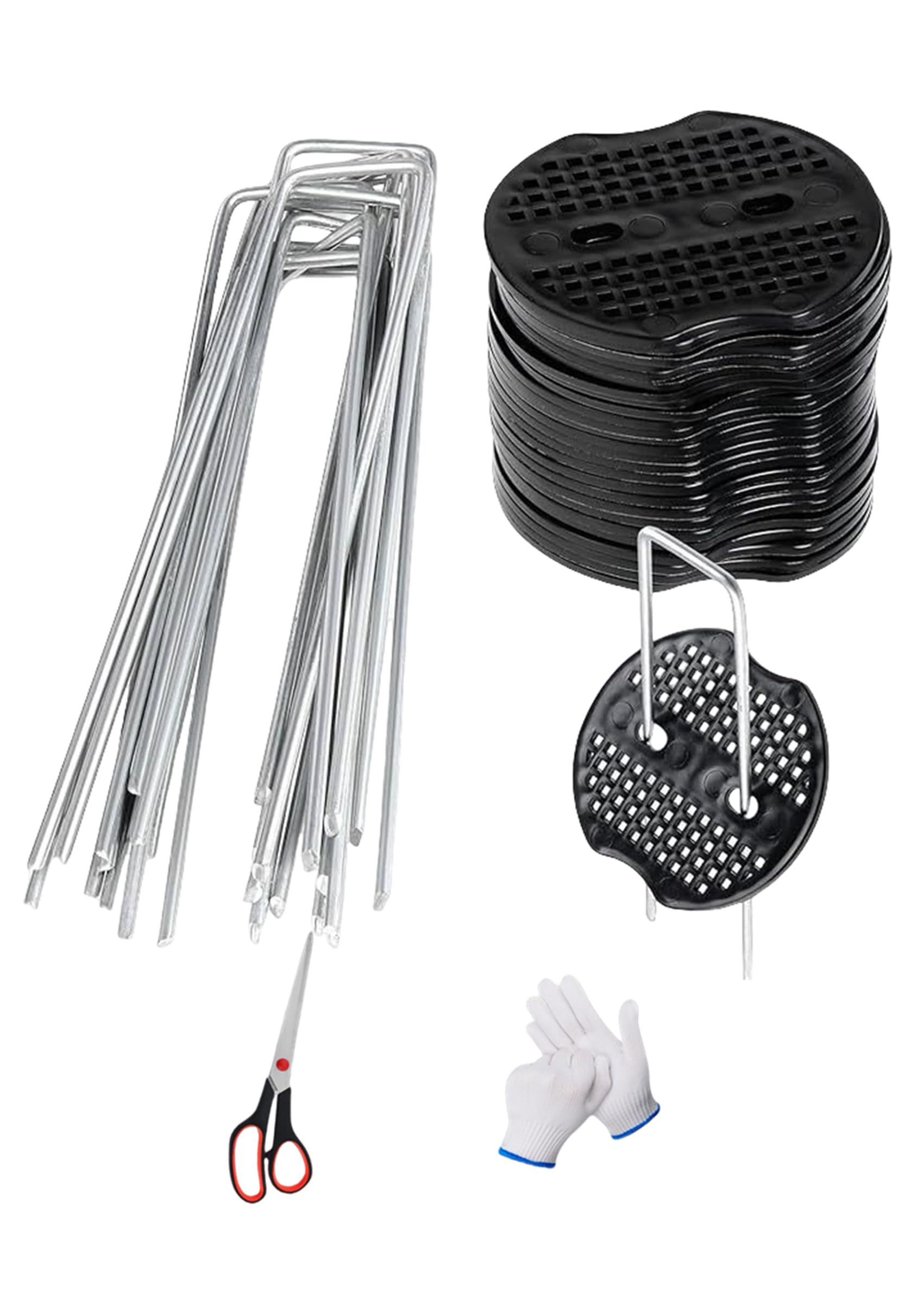 【開封済　未使用品】XiaZ 防草シート 2×50M ピン200と黒丸200 Amazon | XiaZ 防草シート 2×50M 130g/m2高密度 200セット固定