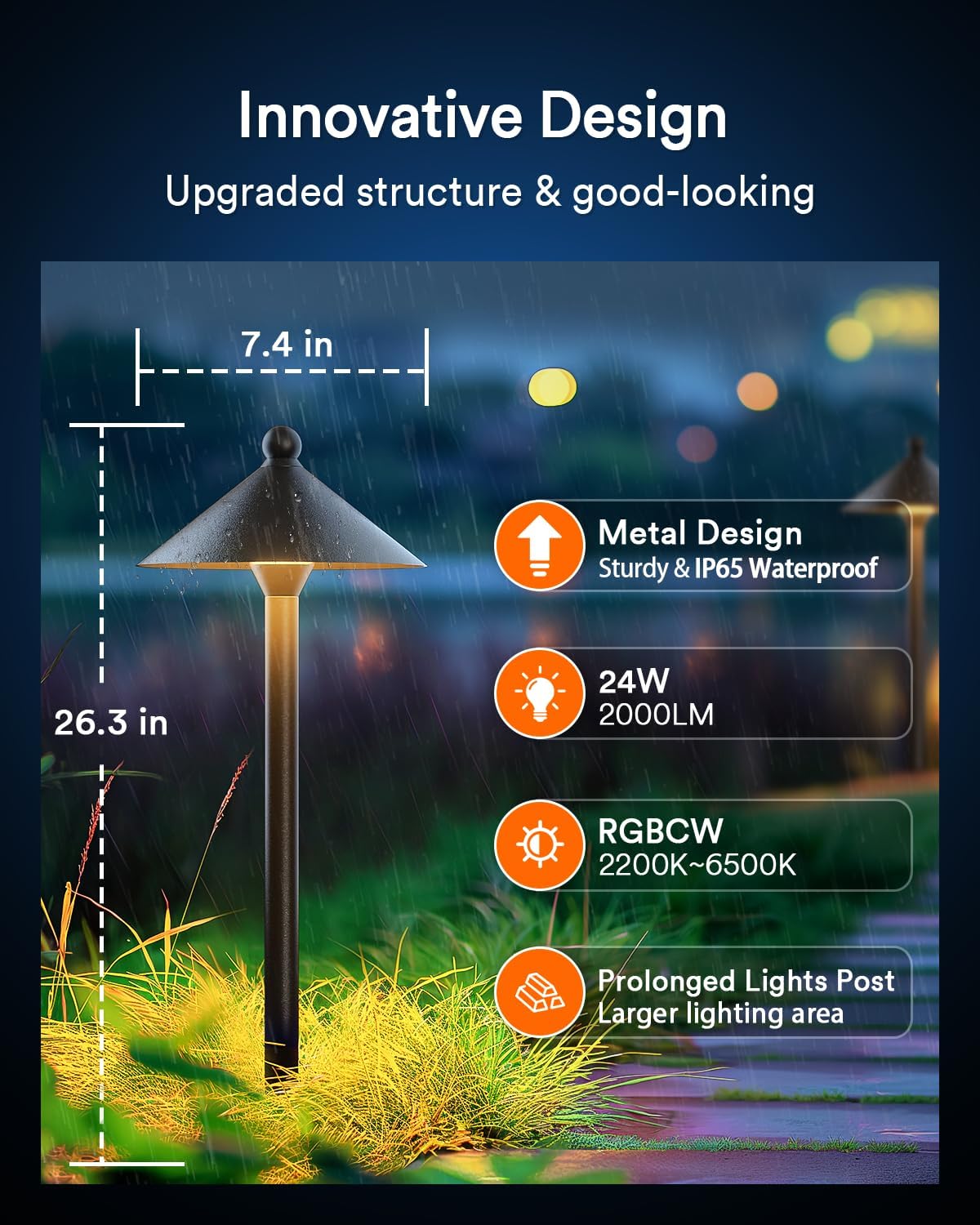 Lumary Smart UFO LED High Bay Light +Lumary Smart Low Voltage Pathway Lights