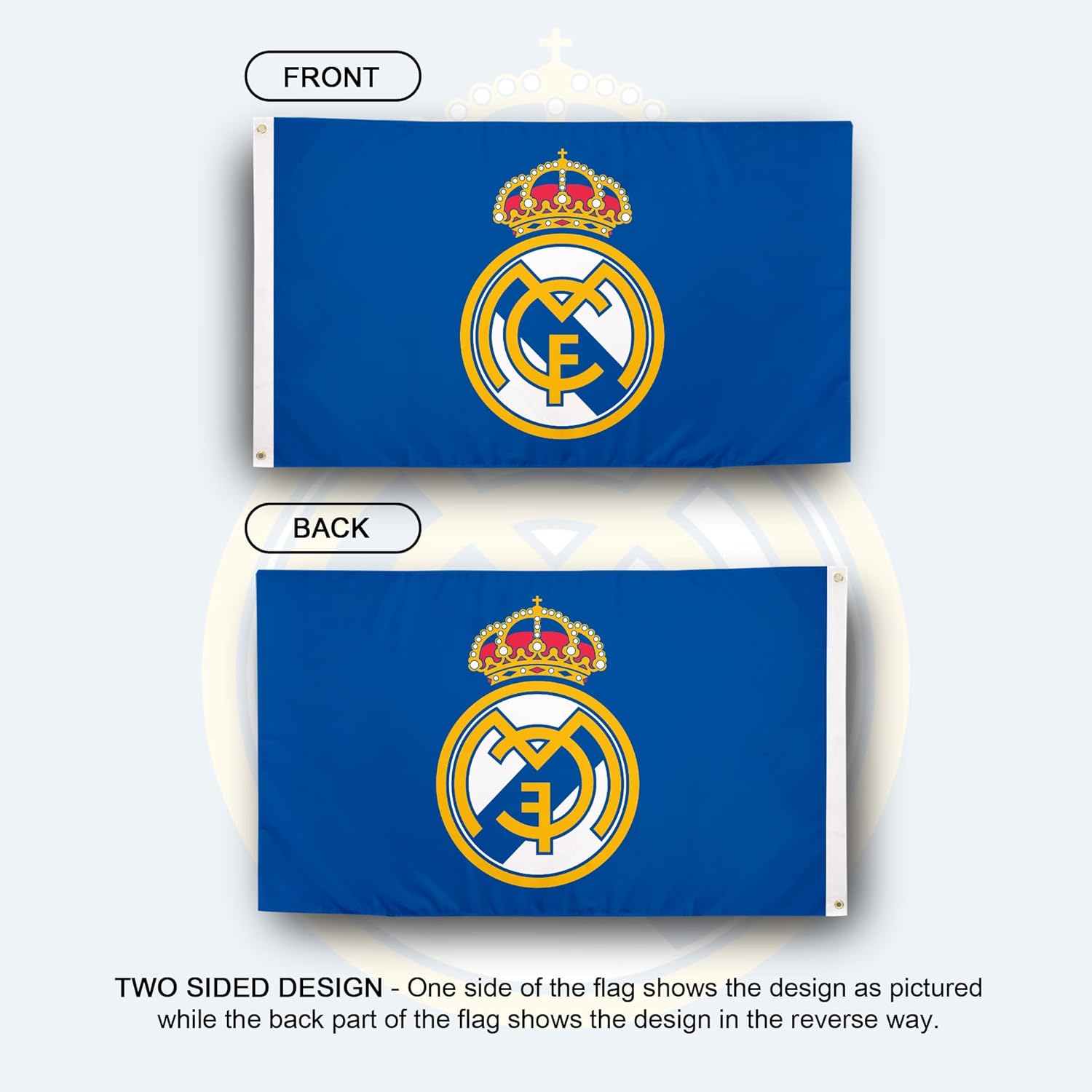 Desert Cactus Real Madrid FC Flag Los Blancos Madridistas Soccer 100% Polyester Indoor Outdoor 3x5 feet Team Flags (Flag B) - Image 2
