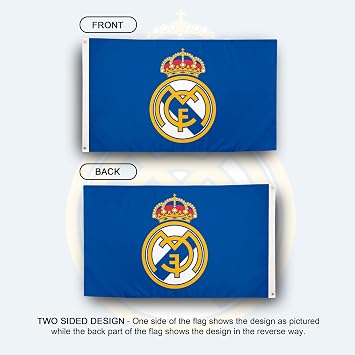 Desert Cactus Real Madrid CF Flag Los Blancos Madridistas Soccer 100% Polyester Indoor Outdoor 3x5 Feet Team Flags (Flag B)
