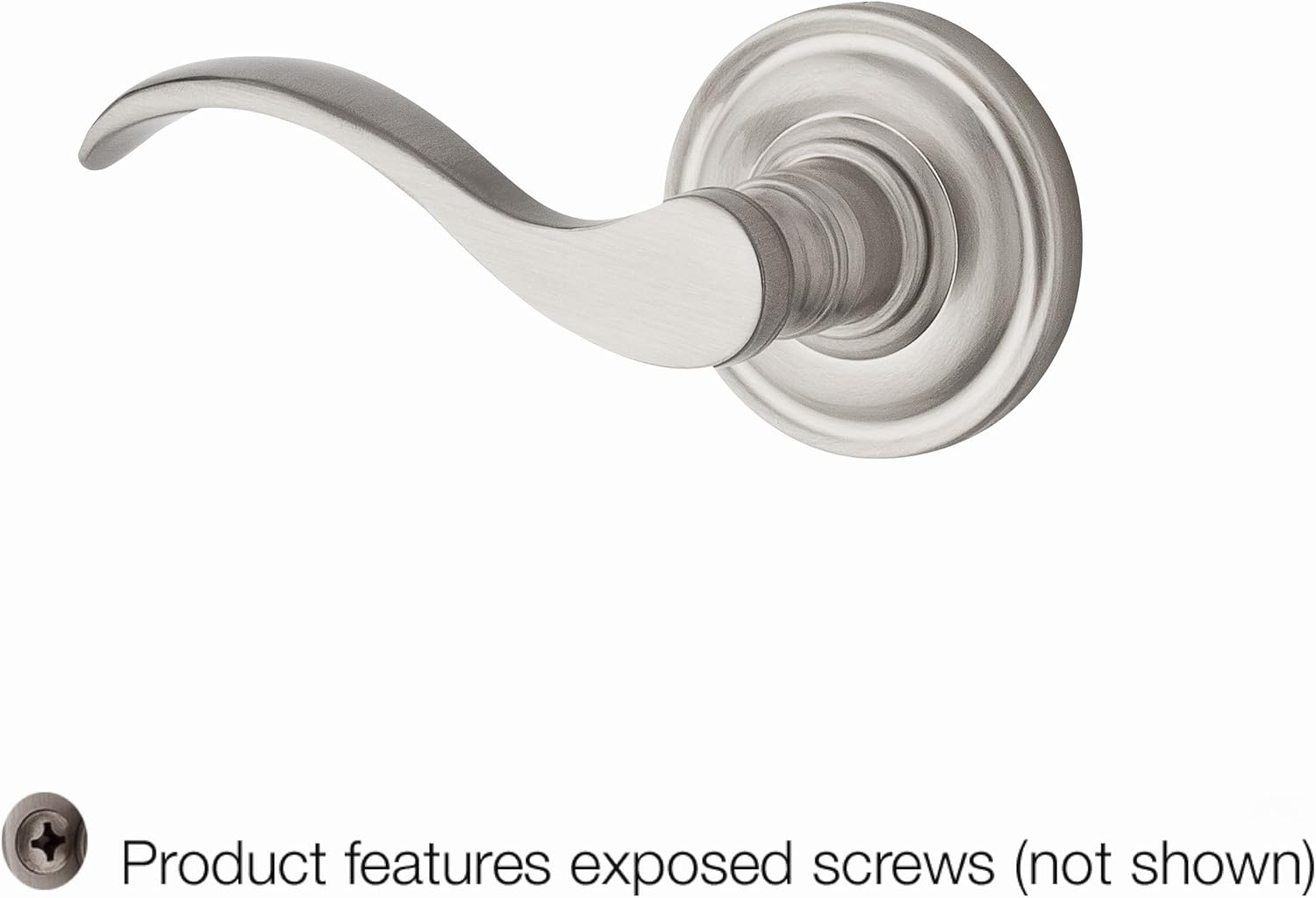 Baldwin Reserve 9BR3500-008 Traditional Curve Left-Handed Half-Dummy Lever in Satin Nickel