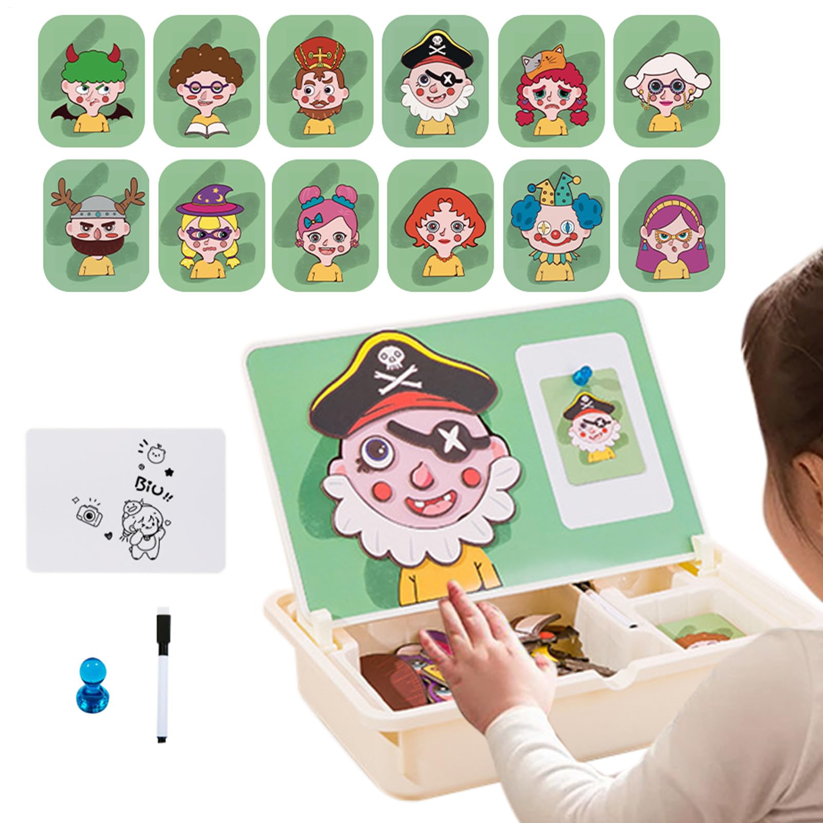 Magnetische Puzzles Mit Aufbewahrungsbox Magnetisches Puzzle Lernspielzeug | Kreative Reisespiele Aktivitäten Kinder Für Und Mädchen Im