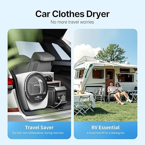 Miniatura 3 de Secadora de ropa compacta S3, capacidad de 1 pies cúbicos, secadora portátil de 110 V 1050 W con tambor de acero inoxidable, 8 modos de secado para