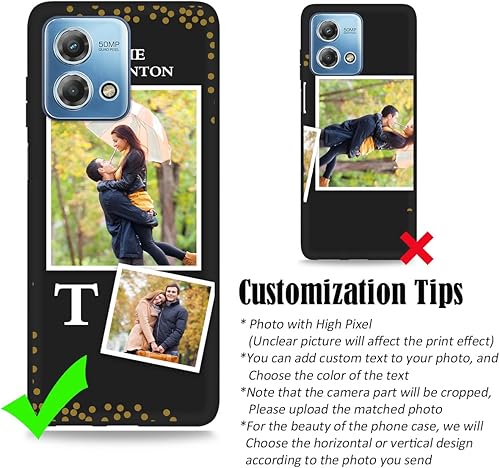 Vista 55 de Funda personalizada para Motorola Moto G Stylus 2021 con nombre de foto, texto y foto, GStylus personalizado -21 funda suave y fina (negro) de 6.8