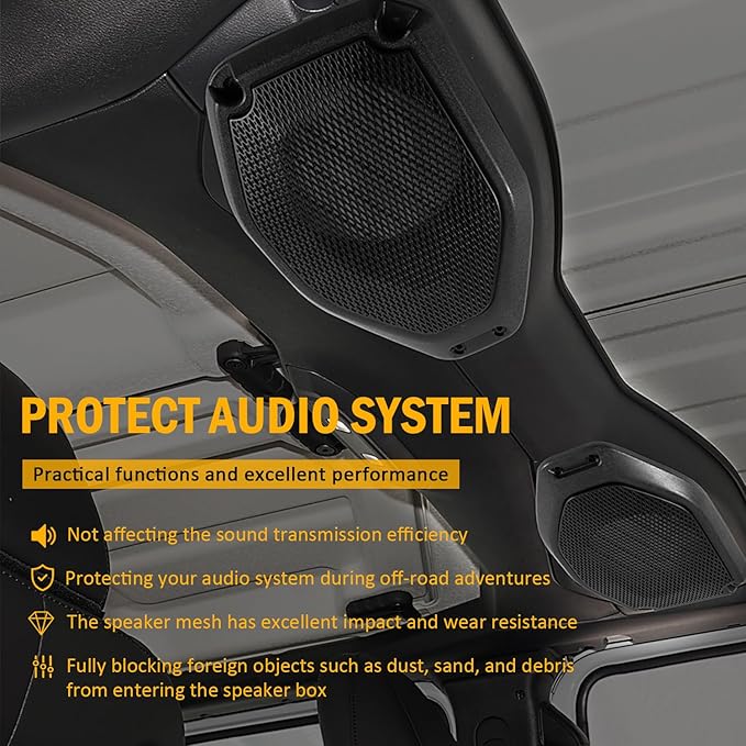 Adaptadores de Parlantes Frontales 6.5" con Tweeters para Wrangler JL y Gladiator JT miniatura 3